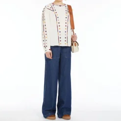 MaxMara Zampa Cotton Top in Ivory