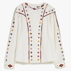 MaxMara Zampa Cotton Top in Ivory