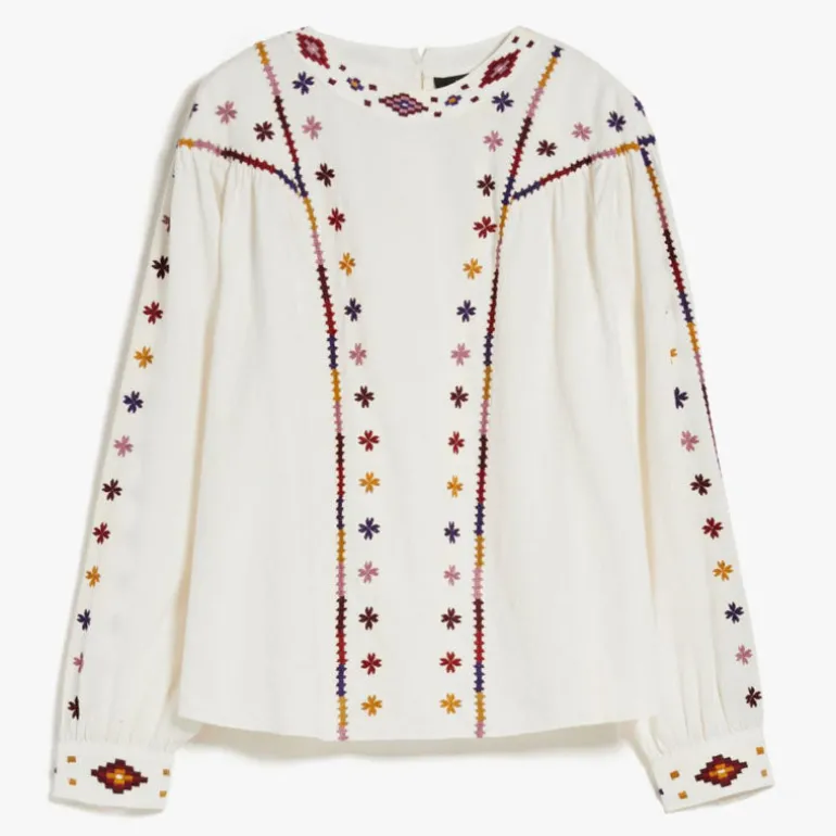 MaxMara Zampa Cotton Top in Ivory