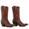 Mexicana Coachella 11 Brass Destroyed Boots in Dark Brown