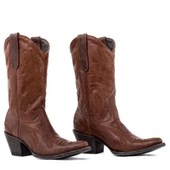 Mexicana Coachella 11 Brass Destroyed Boots in Dark Brown