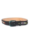 Mexicana Navajo Cruz Belt in Black