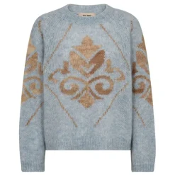 MOS MOSH MMDaya Mohair Intarsia Knit in Skyway