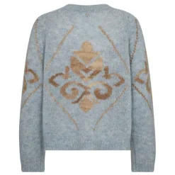 MOS MOSH MMDaya Mohair Intarsia Knit in Skyway
