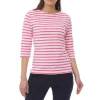 MOUSQUETON Marina Stripe Top in Ecru/Red