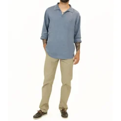MOUSQUETON Yoanes Smock Style Shirt in Storm Grey
