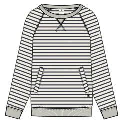 MOUSQUETON Yulid Sweatshirt in Ecru/Navy