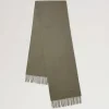 Mulberry Cashmere Scarf in Olive Cashmere