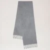 Mulberry Cashmere Scarf in Light Grey Melange Cashmere