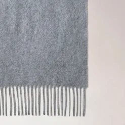 Mulberry Cashmere Scarf in Light Grey Melange Cashmere