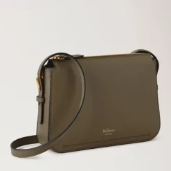 Mulberry Clovelly Pouch MCG in Linen Green