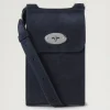 Mulberry Mini Antony Cord Suede Pouch in Night Sky