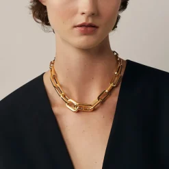 Mulberry Softie Chunky Necklace in Gold