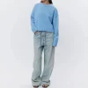 Mulberry Ulrikke Soft Lambs Wool Jumper in Blue Melange
