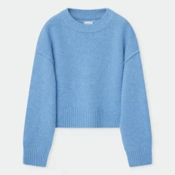 Mulberry Ulrikke Soft Lambs Wool Jumper in Blue Melange