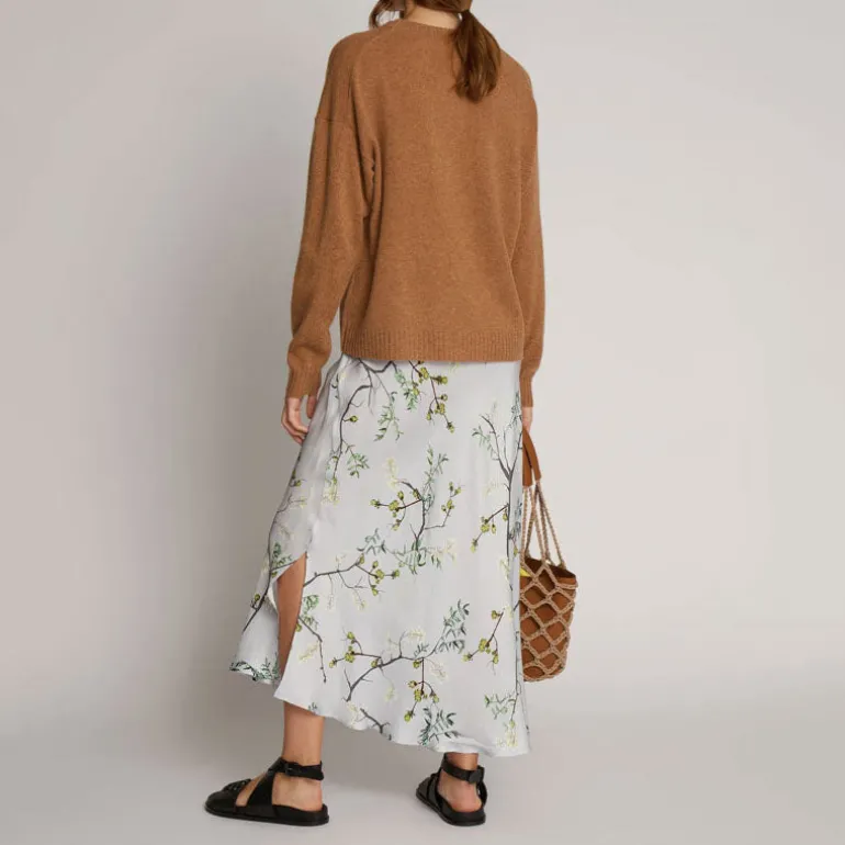 MUNTHE Odesli Silk Skirt in Dusty Green