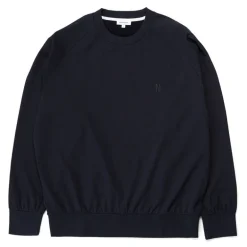 NORSE PROJECTS Marten Relaxed Organic Raglan Light Sweatshirt in Dark
