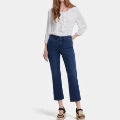 NYDJ Marilyn Straight Ankle Jeans in Ibiza Blues