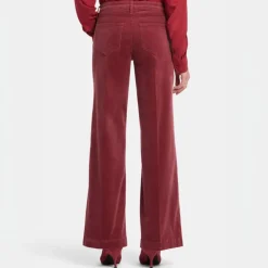 NYDJ Teresa Wide Leg Velvet Trousers in Painbrush