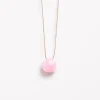 October Fine Cord Birthstone Necklace in Pink Opal | Collen and Clare