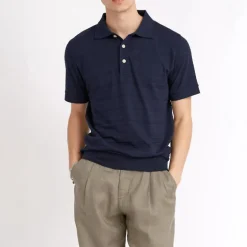 OLIVER SPENCER Glendale Polo Shirt Dorine in Navy