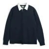 OLIVER SPENCER Heavy Long Sleeve Rugby Top Tavistock in Navy