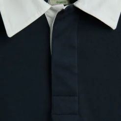 OLIVER SPENCER Heavy Long Sleeve Rugby Top Tavistock in Navy