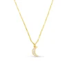 Orelia Crystal Baguette Moon Charm Necklace in Crystal