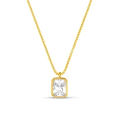 Orelia Crystal Pendant Necklace in Crystal