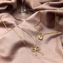 Orelia Crystal Pendant Necklace in Crystal