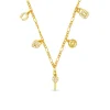 Orelia Micro Pave Heritage Charm Necklace in Crystal