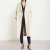 OTTOD AME Double Face Wool Coat in Ecru