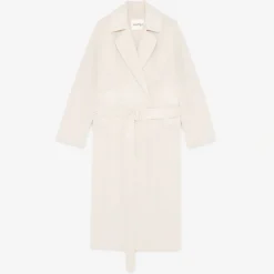 OTTOD AME Double Face Wool Coat in Ecru