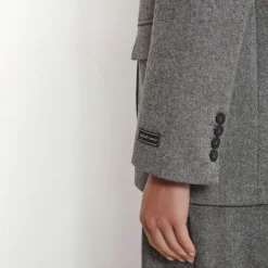 OTTOD AME Jacket with One Button in White/Black