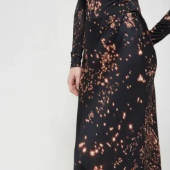 OTTOD AME Printed Viscose Fluid Skirt in Multi