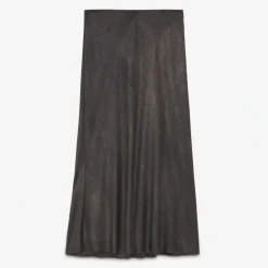 OTTOD AME Pure Viscose Long Skirt in Smoke