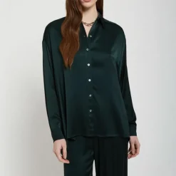 OTTOD AME Viscose Overshirt in Black