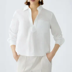 OUI 91881 Blouse in Optic White