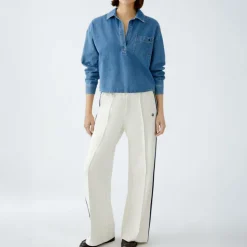 OUI 91898 Denim Blouse in Blue