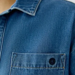 OUI 91898 Denim Blouse in Blue