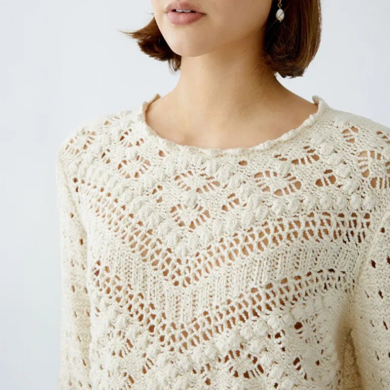 OUI 90812 Jumper in Gardenia