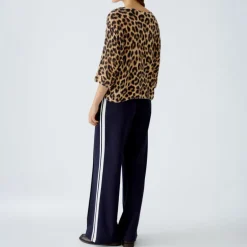 OUI 91877 Jumper in Light Brown/Black