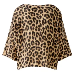 OUI 91877 Jumper in Light Brown/Black