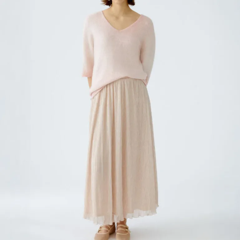 OUI 92422 Maxi Skirt in Rose Copper