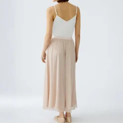 OUI 92422 Maxi Skirt in Rose Copper