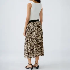 OUI 92426 Skirt in Camel Grey