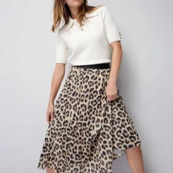 OUI 92426 Skirt in Camel Grey