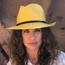 Paper Fedora Hat in Sunflower | Collen & Clare