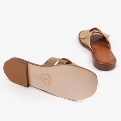 PENELOPE CHILVERS Basque Metallic Sandal in Gold