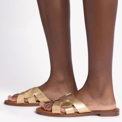 PENELOPE CHILVERS Basque Metallic Sandal in Gold